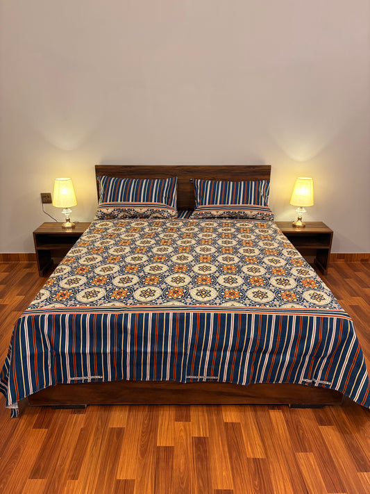 Bloomveil Bed Sheet Palace Navy