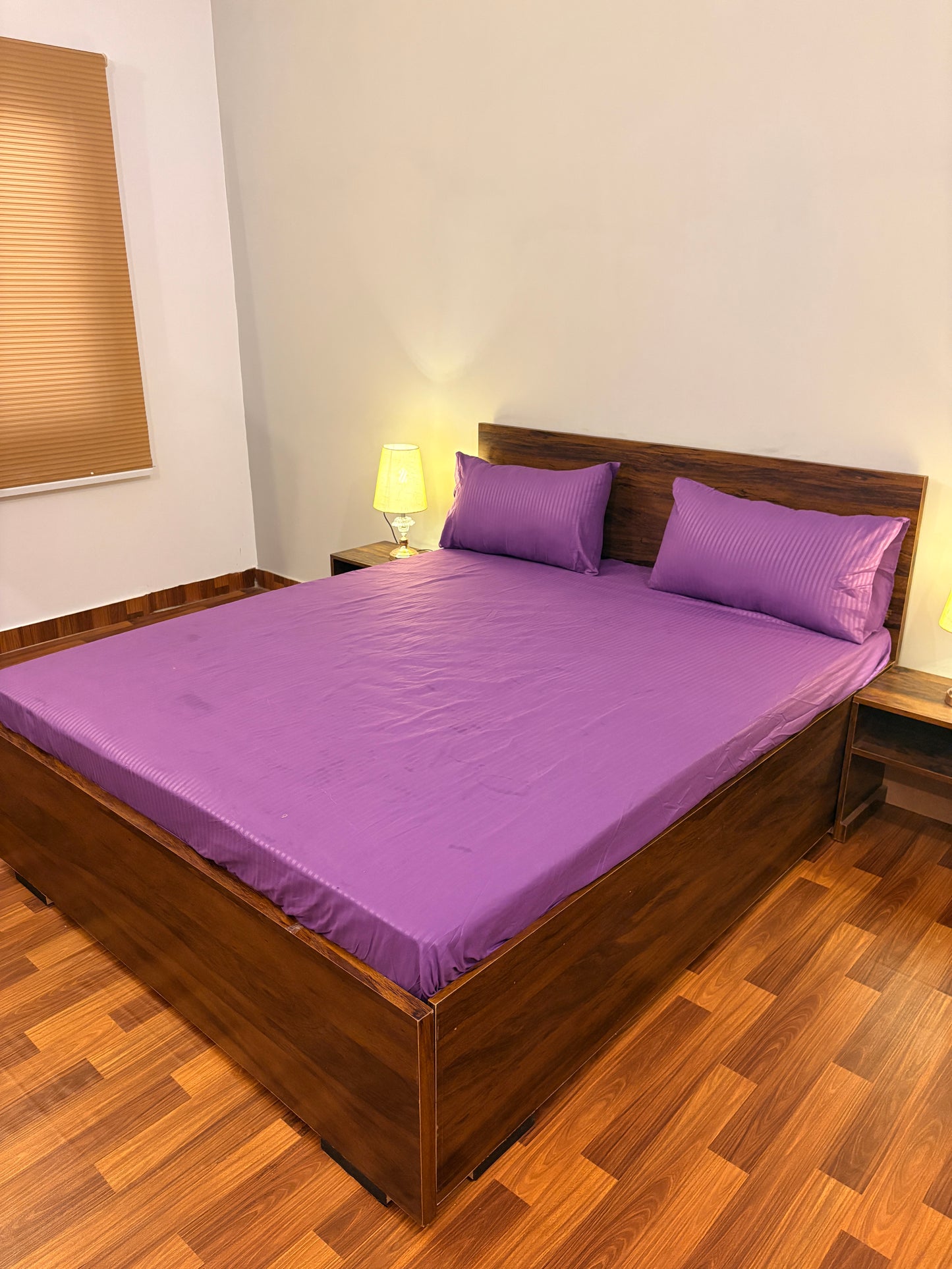 Elegant Fitted Bed Sheet Purple
