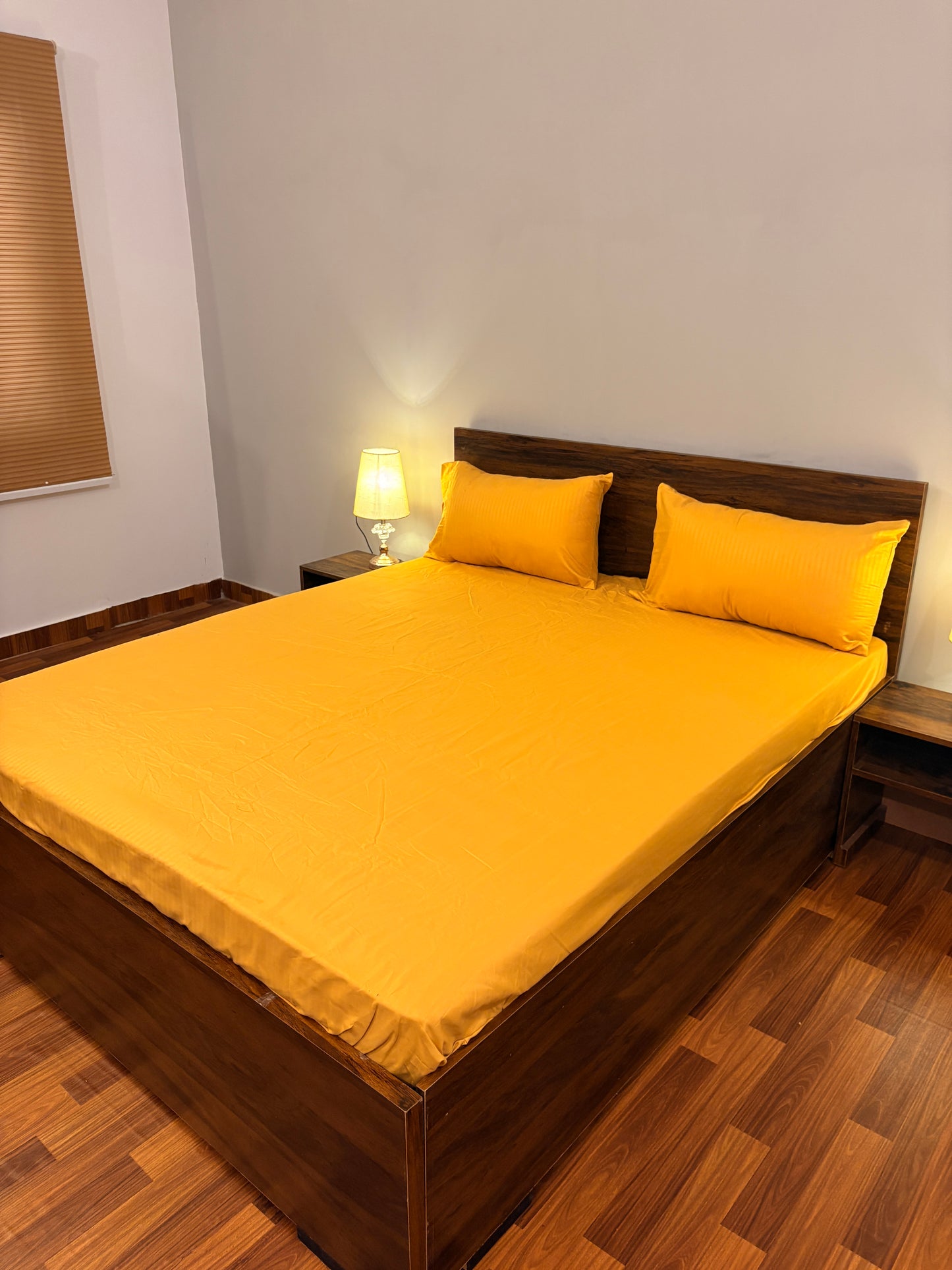 Elegant Fitted Bed Sheet Butter Yellow