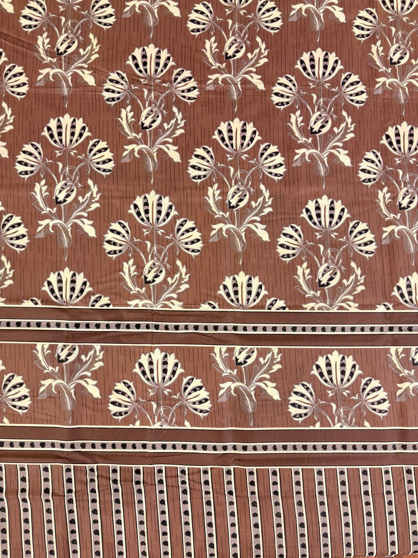 Premium Cotton Bed Sheet Bloom Brown