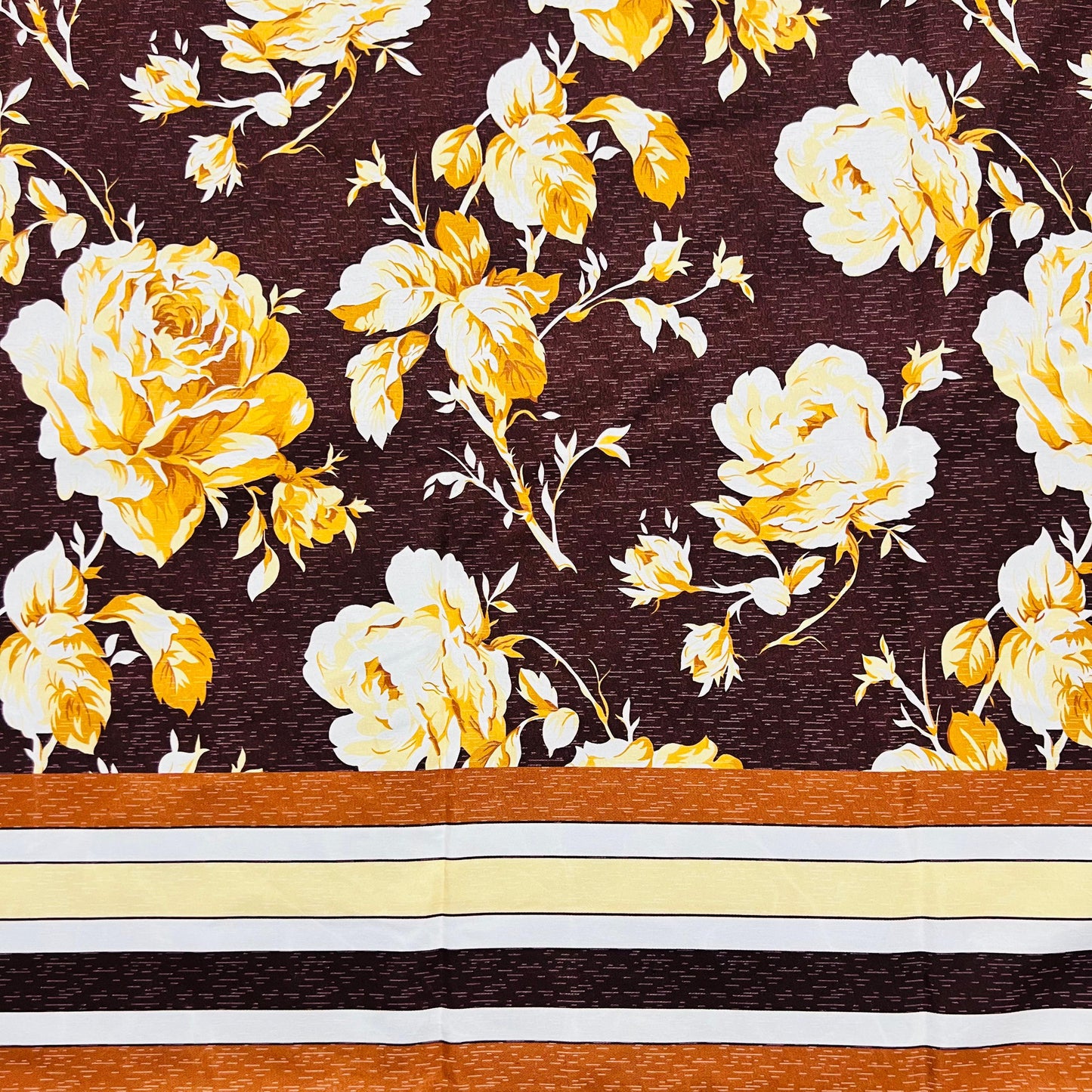 Bloomveil 3 Pcs King Size Bed Sheet - Bronze Bloom