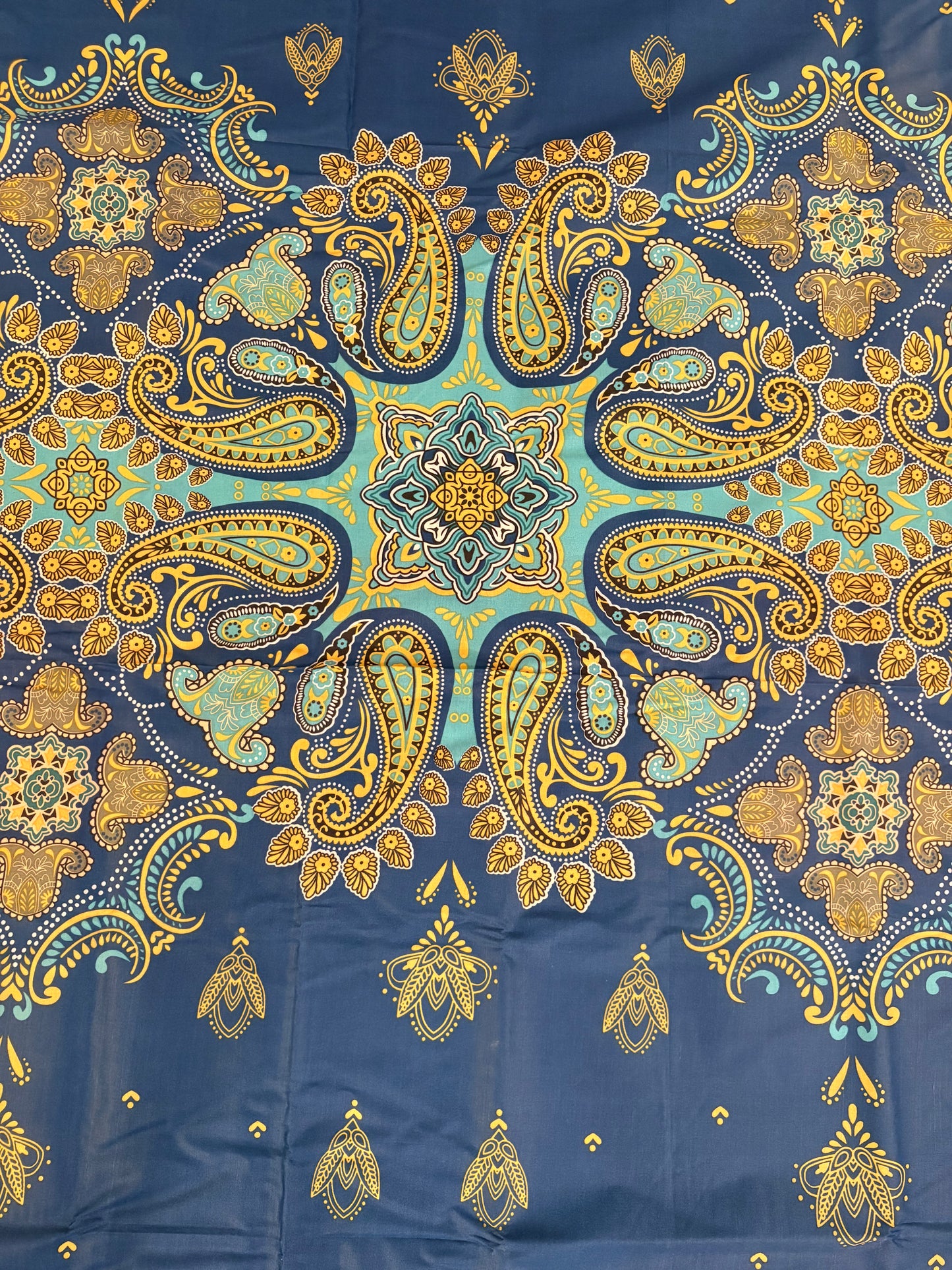 Premium Cotton Bed Sheet Indigo Gold