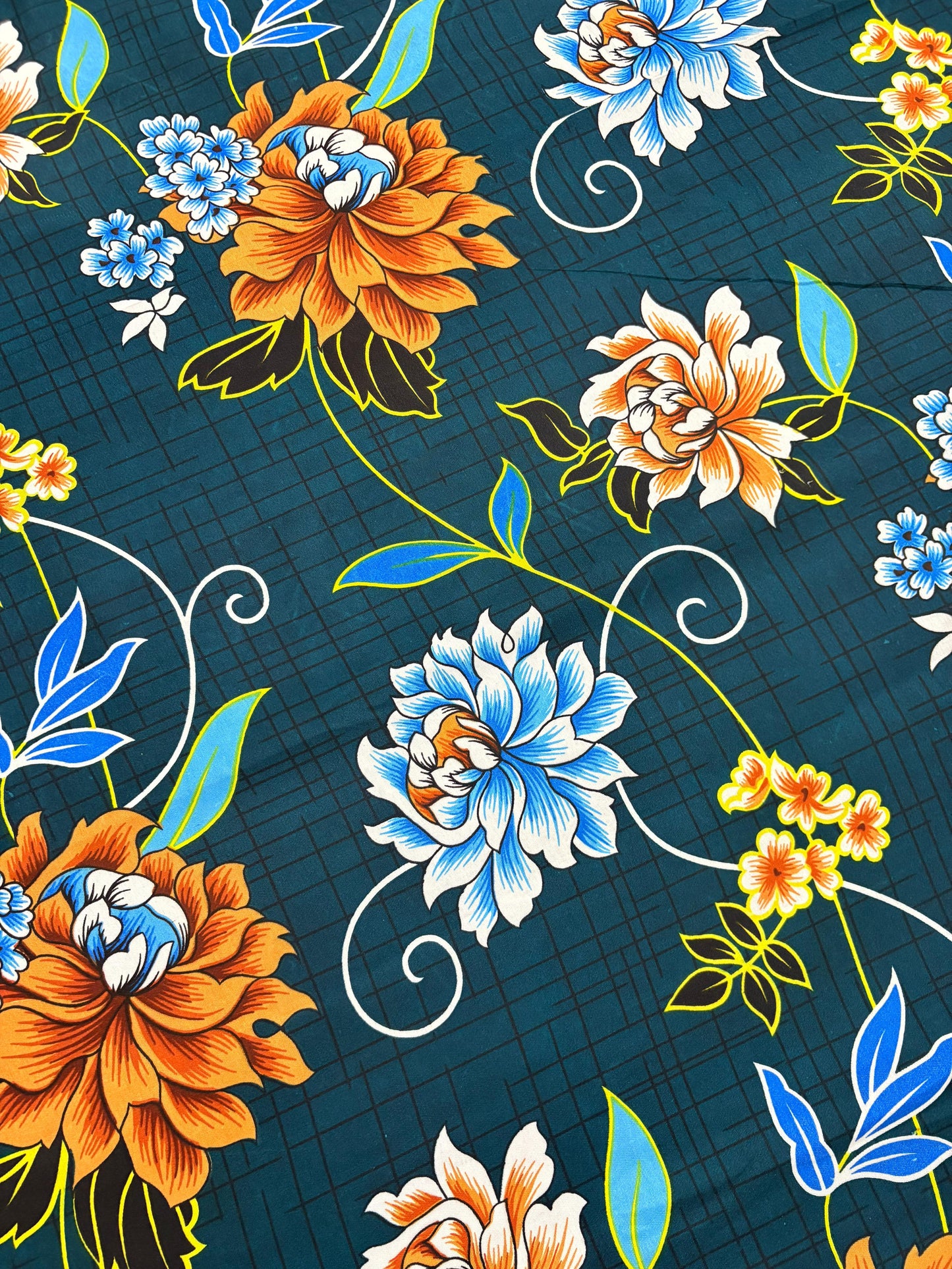Bloomveil 3 Pcs King Size Bed Sheet - Greenish Petal