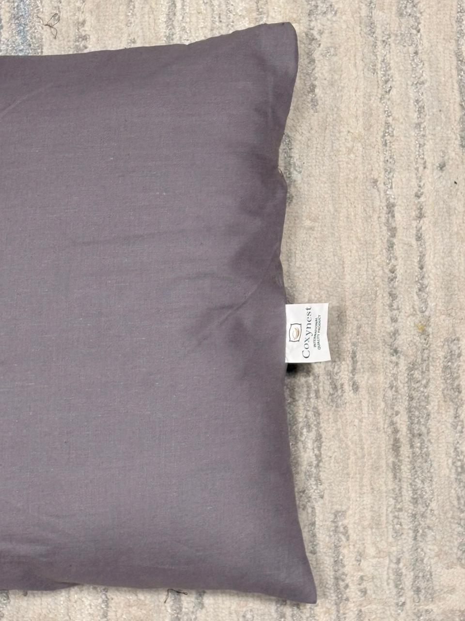 Pair Of Plain Cushion Cover - GRAY