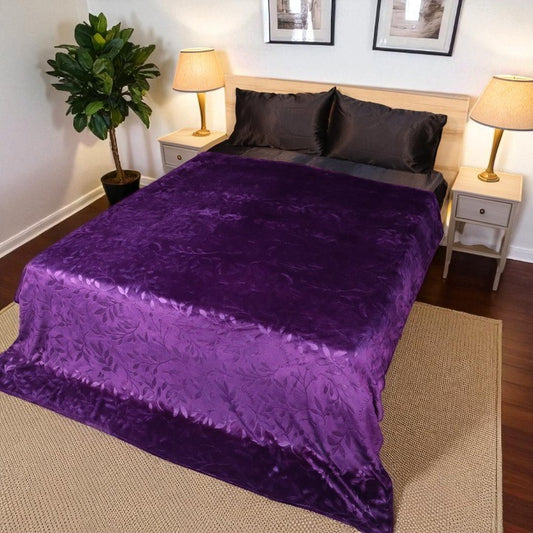 Cloudrest AC Blanket Flannel Double Bed - Purple