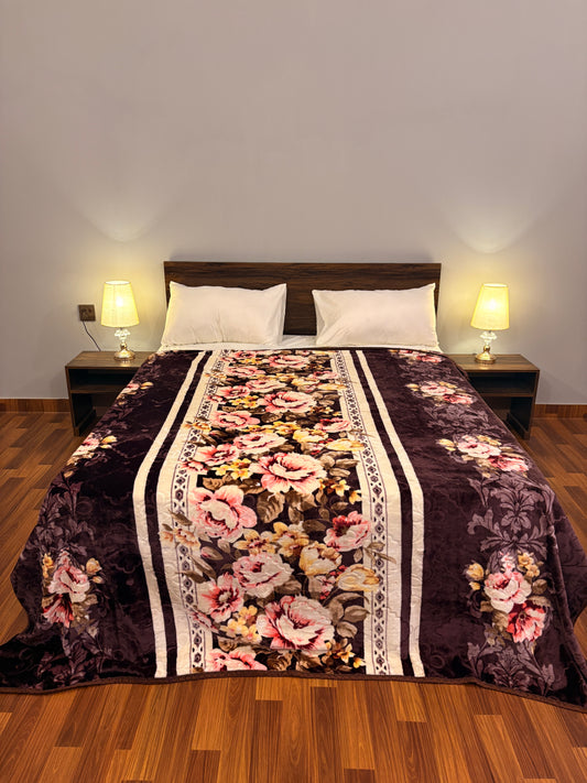 Bloomhaven AC Blanket Petal Noir