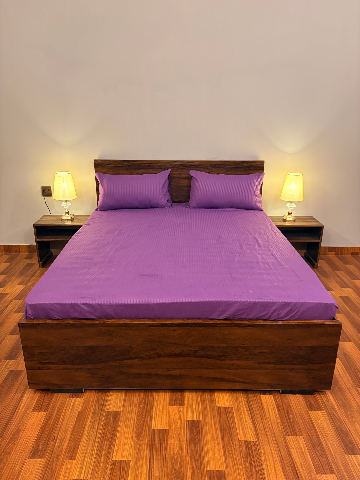 Elegant Fitted Bed Sheet Purple