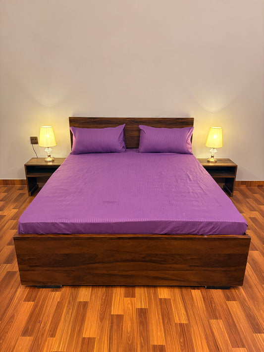Elegant Fitted Bed Sheet Purple