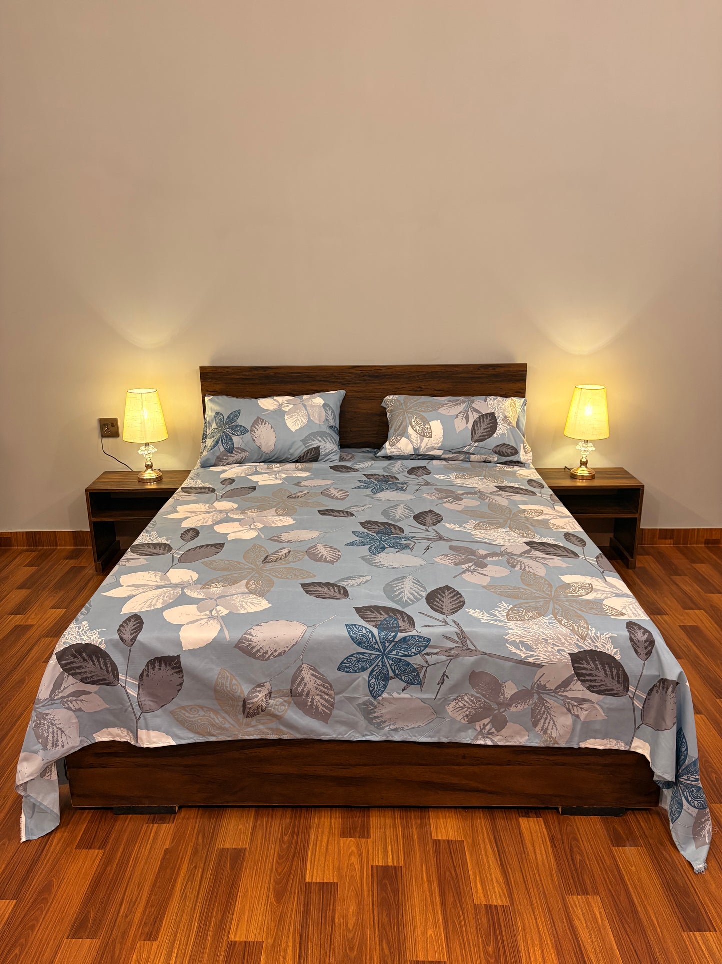 Bloomveil Bed Sheet Minimal Light Gray