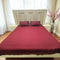 Loompure Cotton 3 Pcs Bed Sheet King Size - cherry