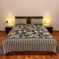Premium Cotton Bed Sheet Bloom Navy