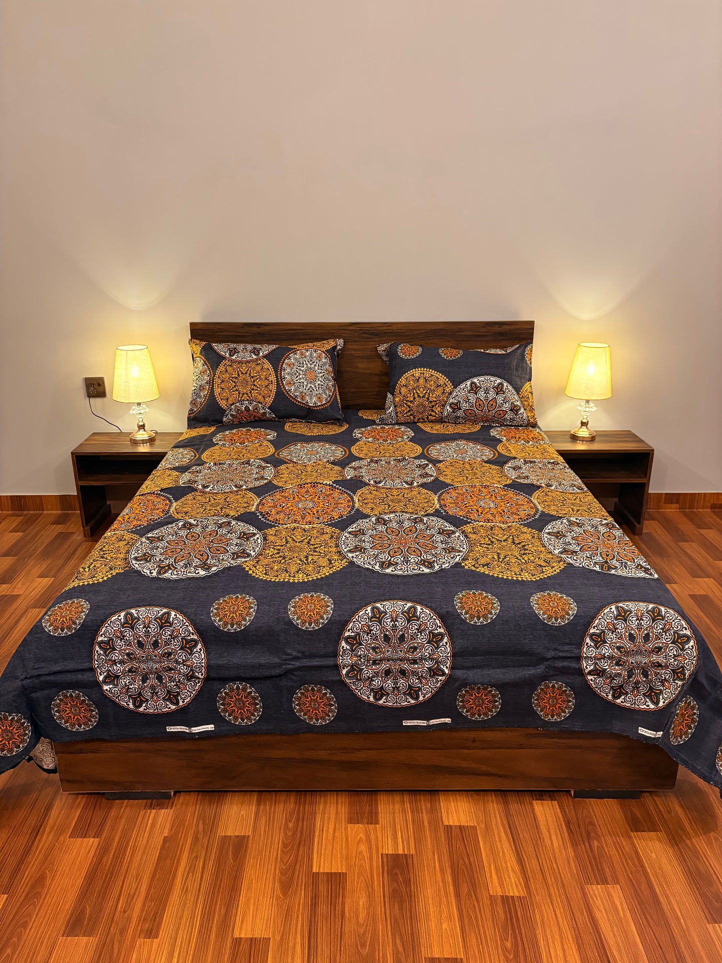 Bloomveil Bed Sheet – Sunfire (Gold)