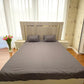 Loompure Cotton 3 Pcs Bed Sheet King Size - Gray