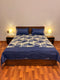 Premium Cotton Bed Sheet Grid Blue