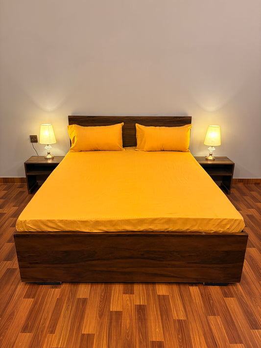 Elegant Fitted Bed Sheet Butter Yellow