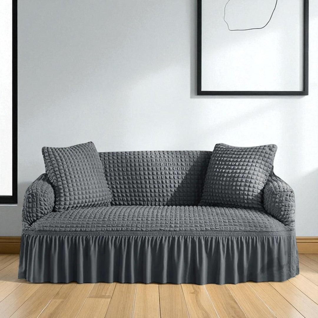 Ottoman Embrace Turkish Sofa Cover - Slate Gray