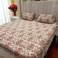 Bloomveil  3 Pcs King Size  Bed Sheet - Crimson Petal