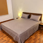 Loompure Cotton Bed Sheet Plain Gray