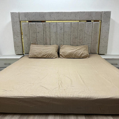 Elegant Fitted Bed Sheet King Size - Beige