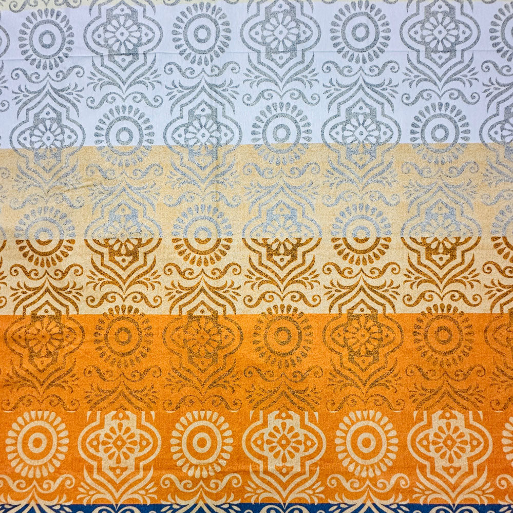 Premium Cotton 4 Pcs Bed Sheets King Size - Sunset Orange