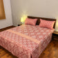 Premium Cotton Bed Sheet Bloom Crimson