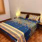 Premium Cotton Bed Sheet Indigo Gold