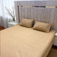Loompure Cotton 3 Pcs Bed Sheet King Size - Peach