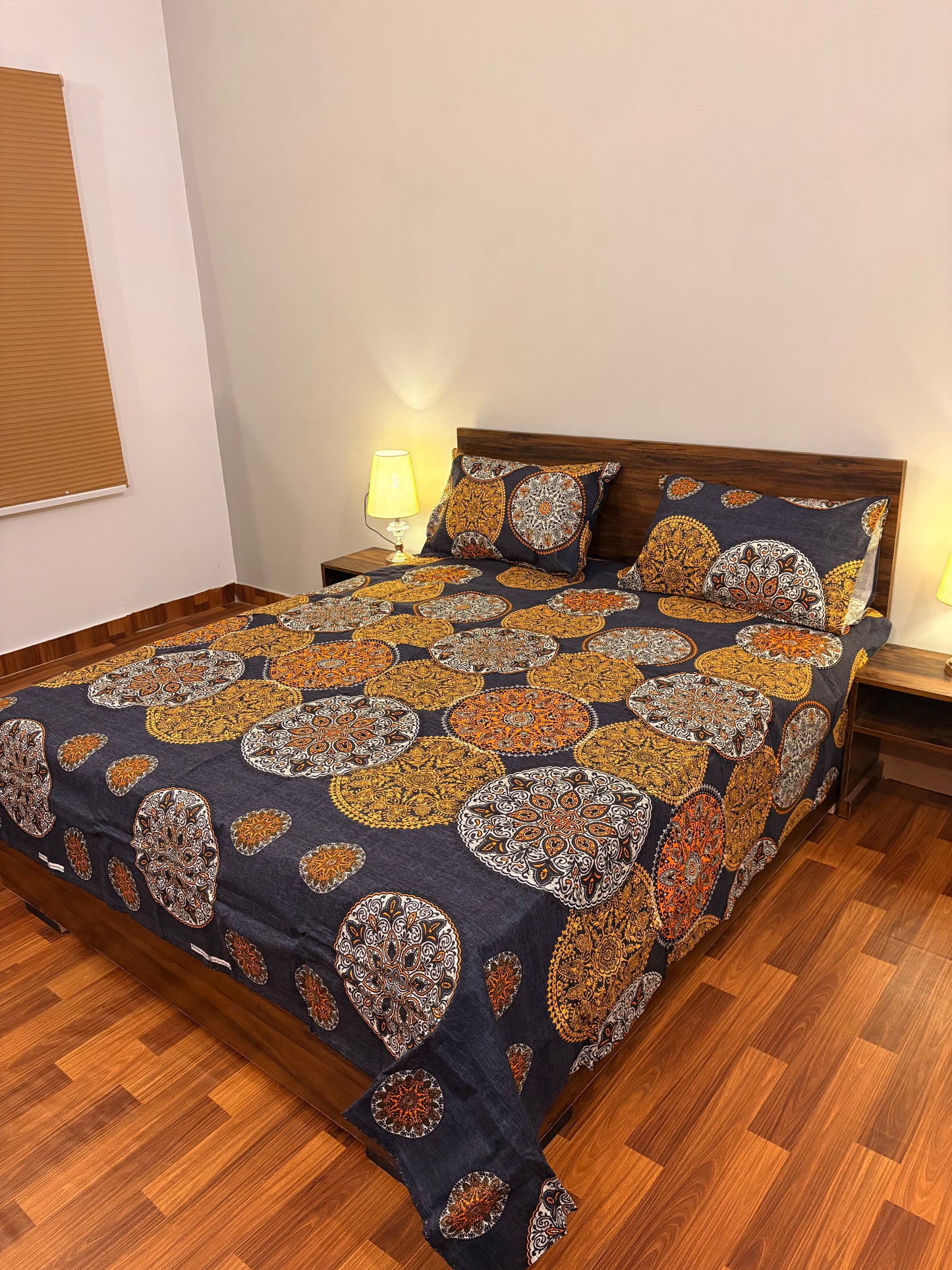 Bloomveil Bed Sheet – Sunfire (Gold)