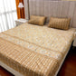 Premium Cotton 3 Pcs Bed Sheets King Size - Cream Petal