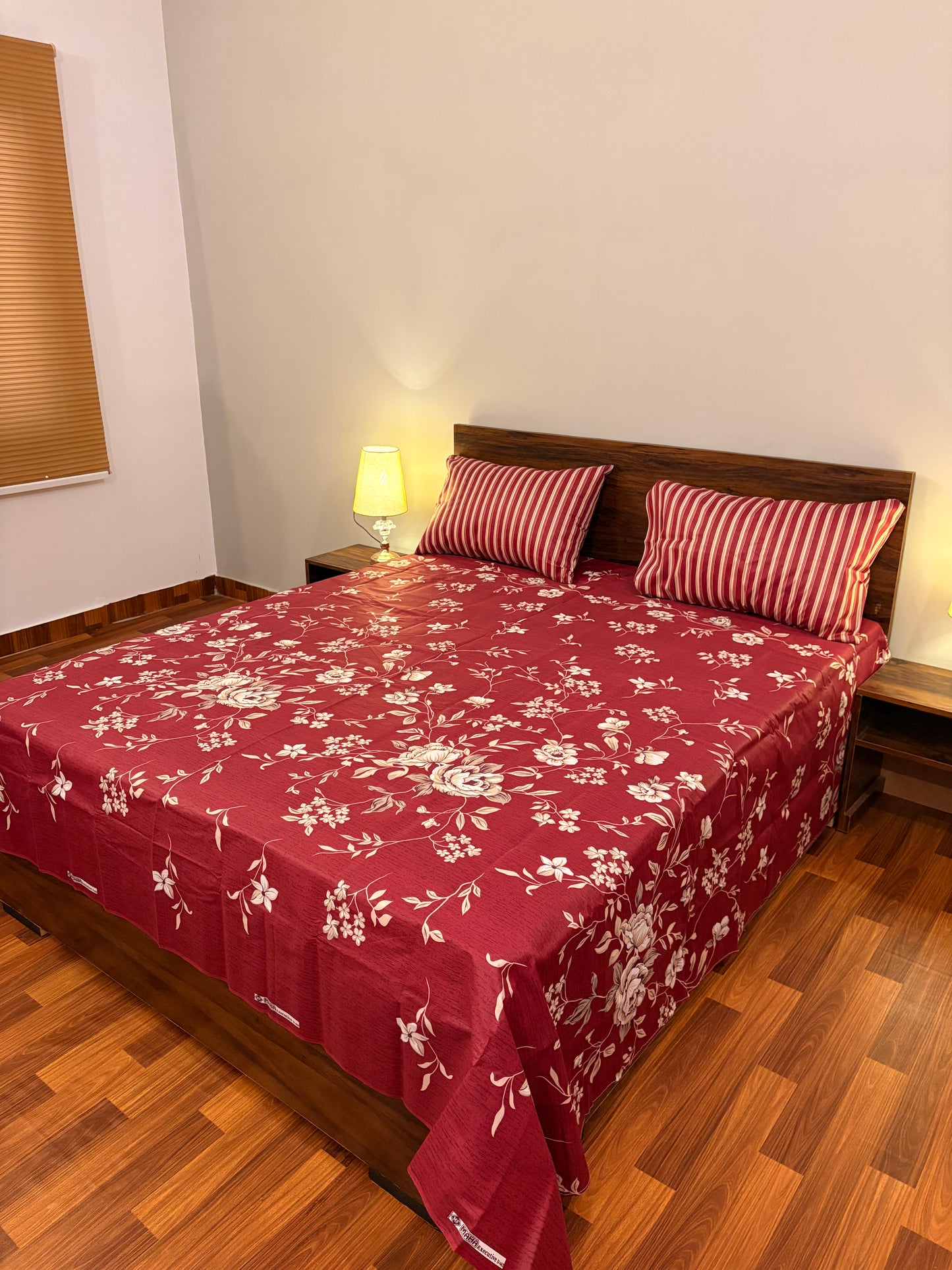 Premium Cotton Bed Sheet Petal Ash