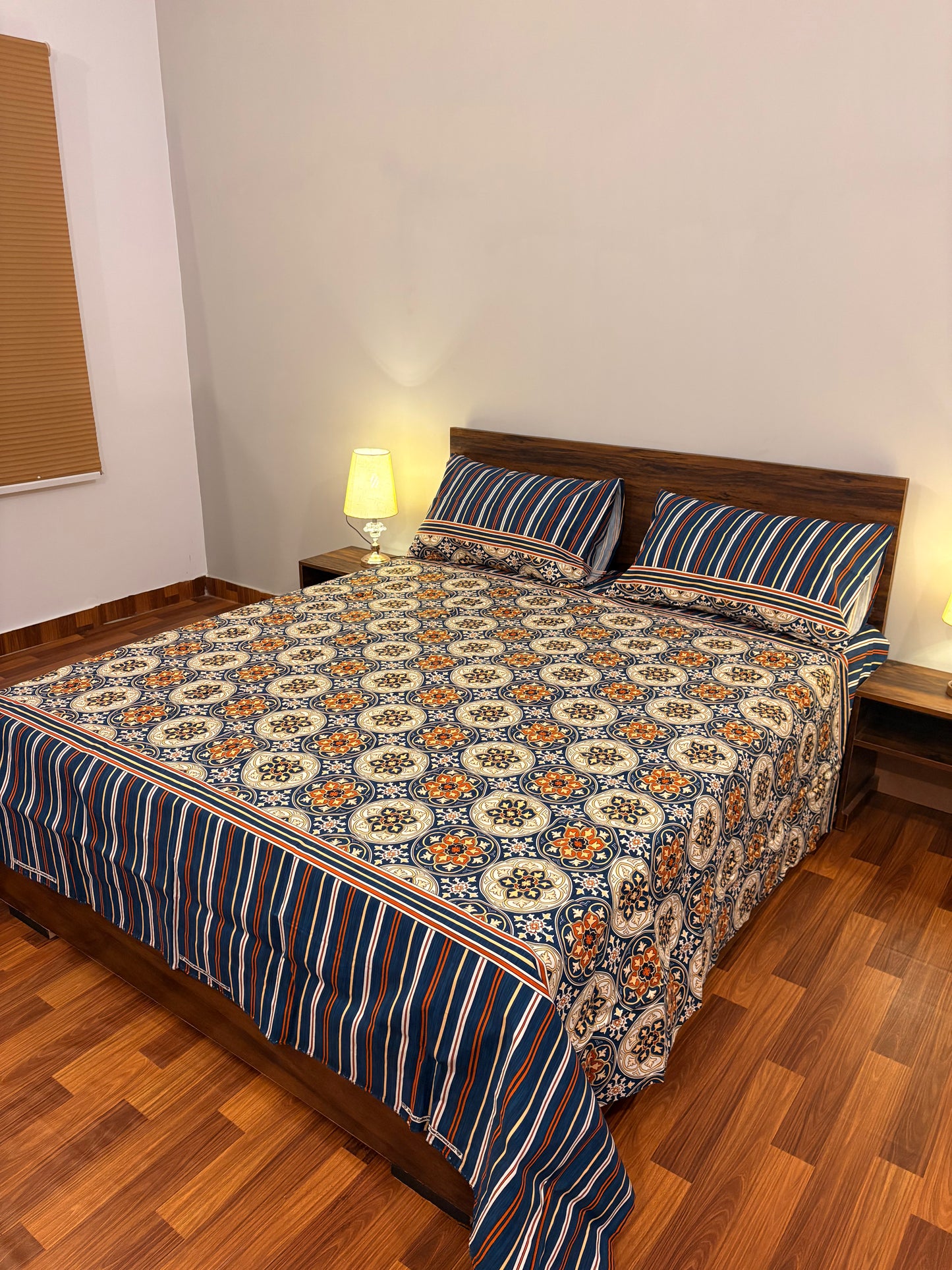 Bloomveil Bed Sheet Palace Navy
