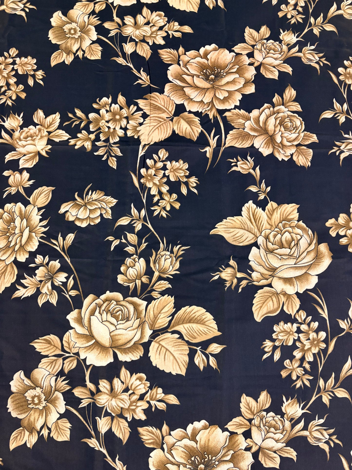 Premium Cotton Bed Sheet Bloom Navy