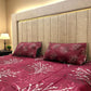 Premium Cotton 3 Pcs Bed Sheets King Size - Maroon Patel
