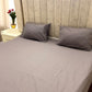 Loompure Cotton 3 Pcs Bed Sheet King Size - Gray