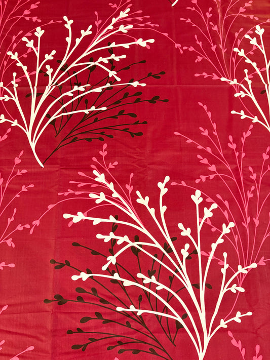 Premium Cotton Bed Sheet Petal Maroon