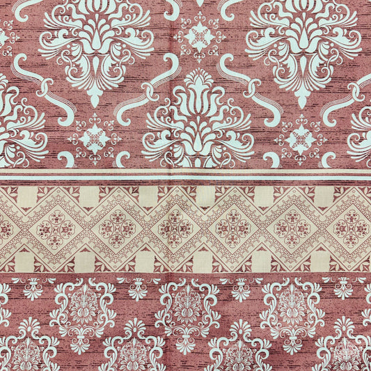 Premium Cotton 4 Pcs Bed Sheets King Size - Crimson Bloom