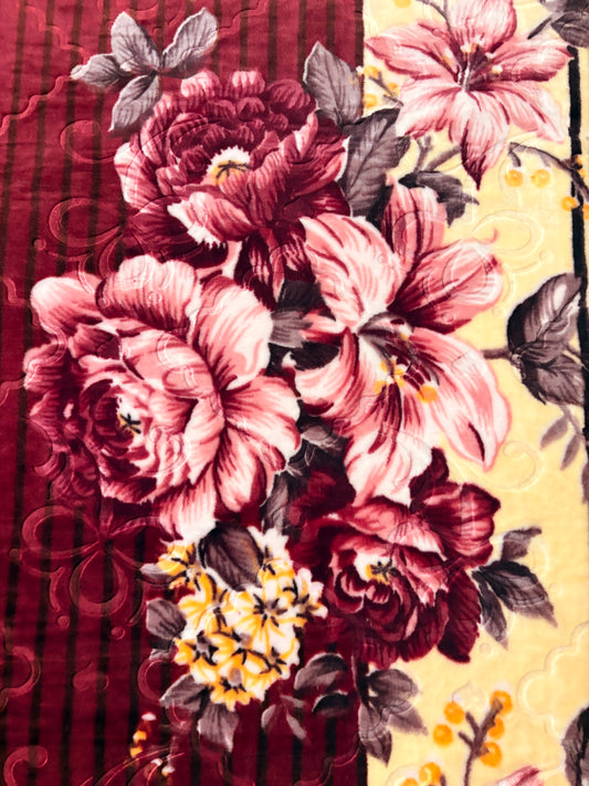 Bloomhaven AC Blanket Crimson Bloom