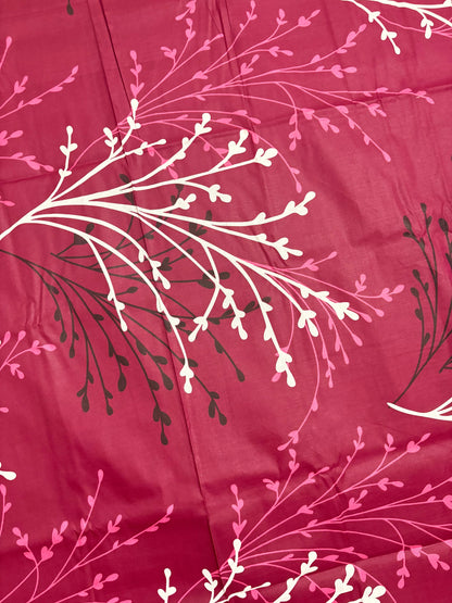 Premium Cotton 3 Pcs Bed Sheets King Size - Maroon Patel