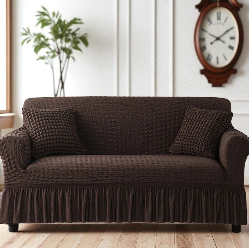 Ottoman Embrace Turkish Sofa Cover - Dark Brown