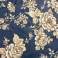 Premium Cotton 3 Pcs Bed Sheets King Size - Navy Bloom