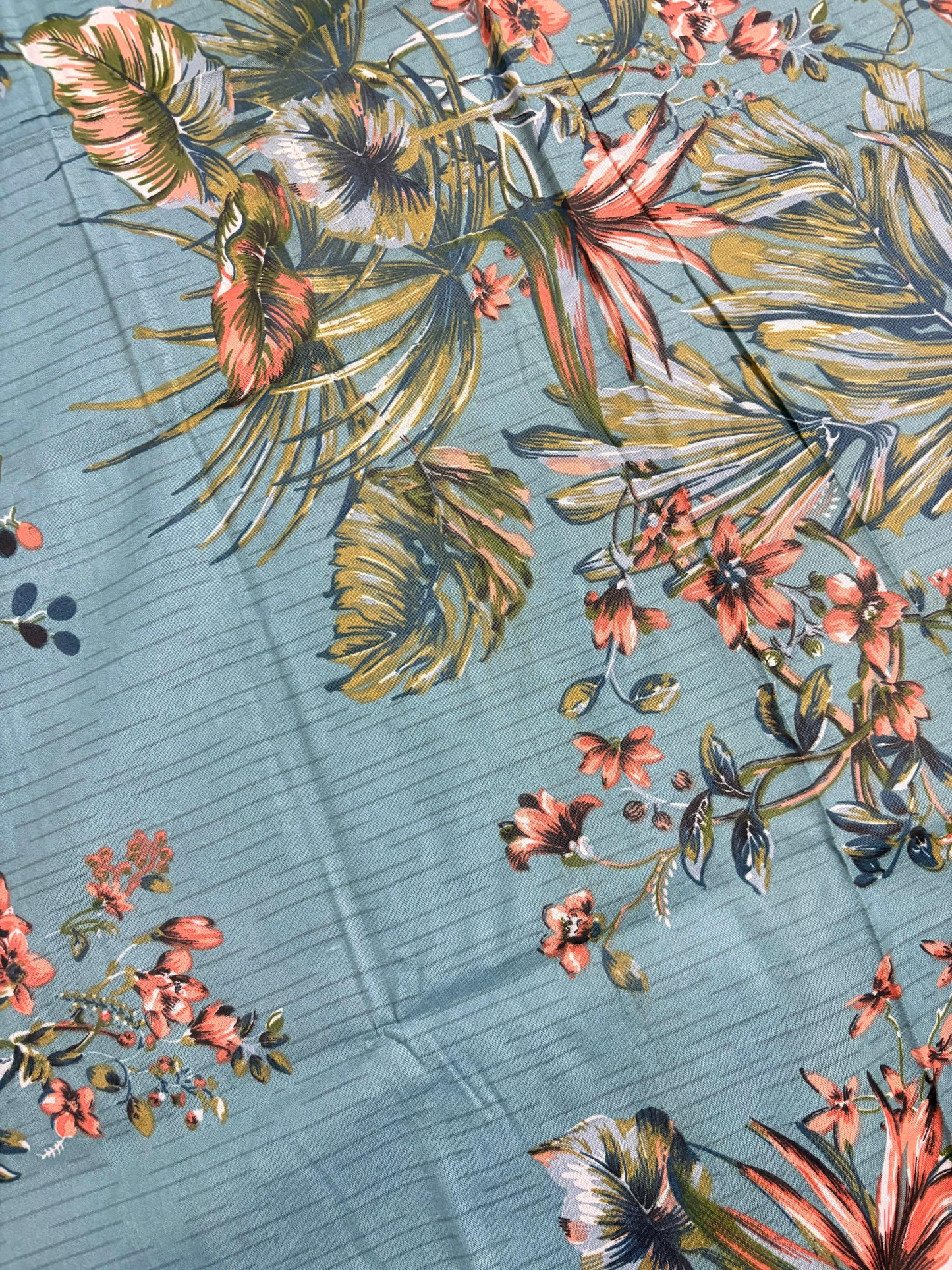 Premium Cotton 3 Pcs Bed Sheets King Size - Muted Teal