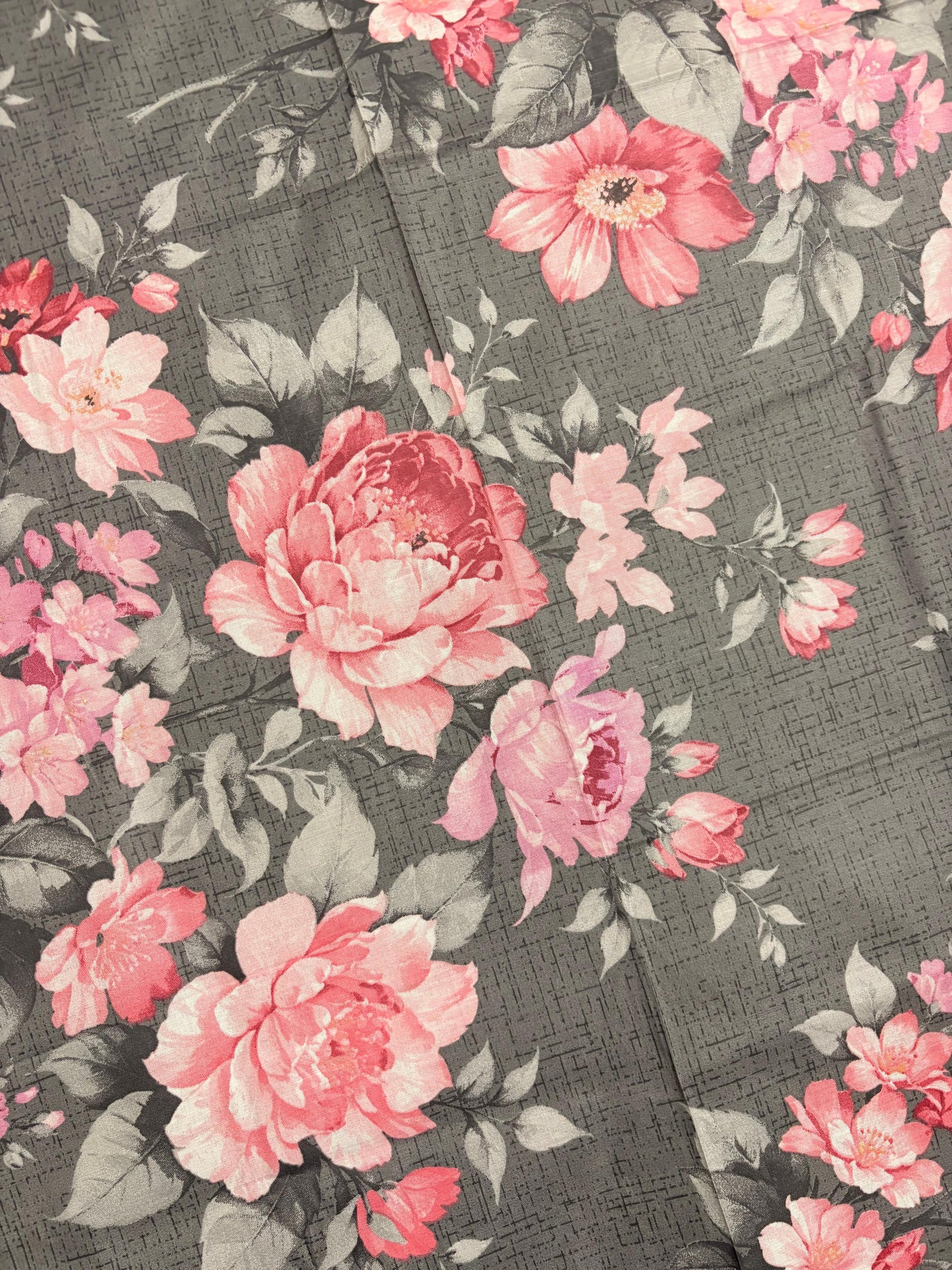 Premium Cotton 3 Pcs Bed Sheets King Size - Pink Garden