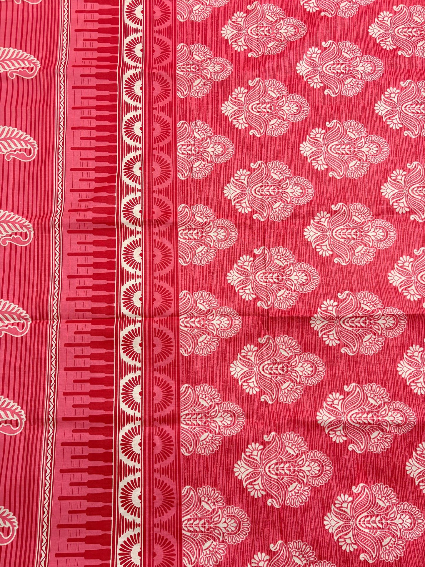 Premium Cotton 3 Pcs Bed Sheets King Size - Cherry Mist
