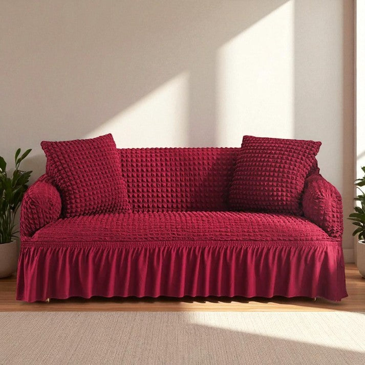 Ottoman Embrace Turkish Sofa Cover - Burgundy