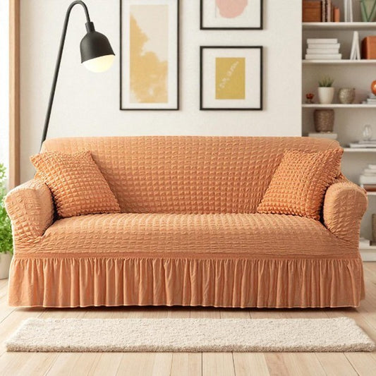 Ottoman Embrace Turkish Sofa Cover - Peachy Orange