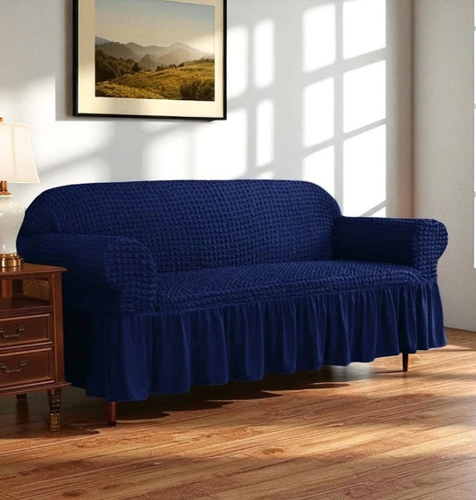 Ottoman Embrace Turkish Sofa Cover - Dark Blue