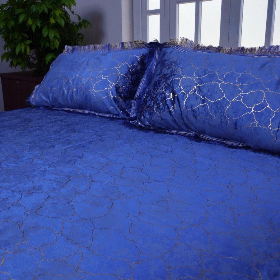 Haven Luxe 3 Pcs Set Bed Set King Size- Blue