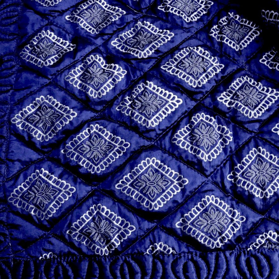 Bridal Silk Dreams 9 Pcs Bed Set King Size - Blue
