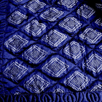 Bridal Silk Dreams 9 Pcs Bed Set King Size - Blue