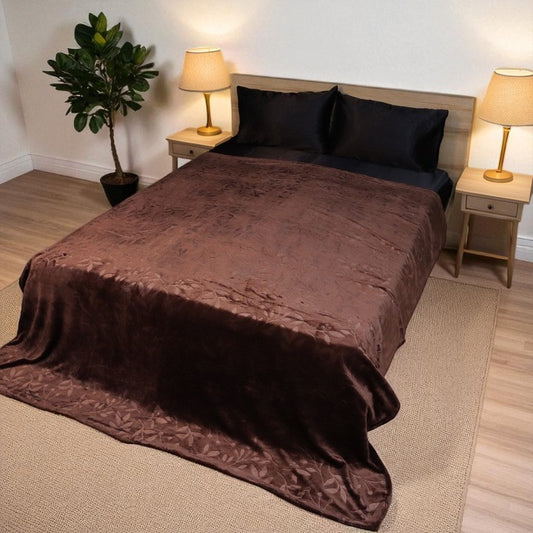 Cloudrest AC Blanket Flannel Double Bed - Brown